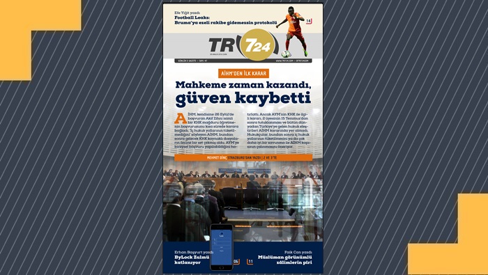 9 Aralık Cuma Tr724 Gazeteniz yayında