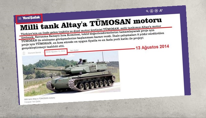 Albayrak, Altay Tankı’nda havlu attı