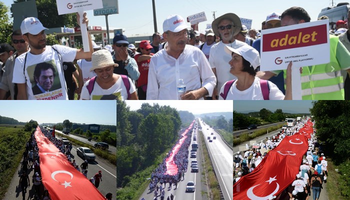 Adalet yürüyüşü 17. gününde; İstanbul’a yaklaştıkça kortej büyüyor