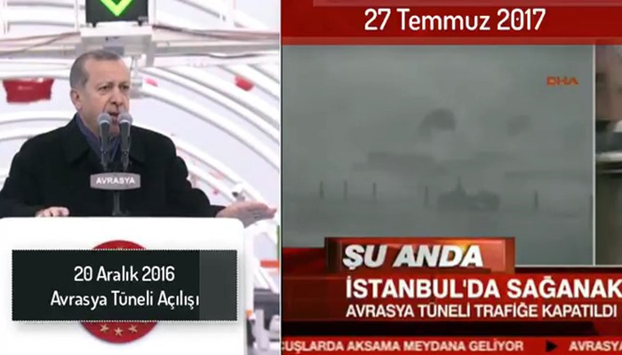Erdoğan’ın o videosu: “Vapurlar iptal oldu, sis çöktü, trafik durdu haberlerine son; Avrasya Tüneli kapanmayacak!”