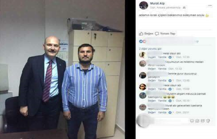 Önce mezara saldırmışlar, sonra Süleyman Soylu ile karakolda hatıra fotoğrafı çektirmişler