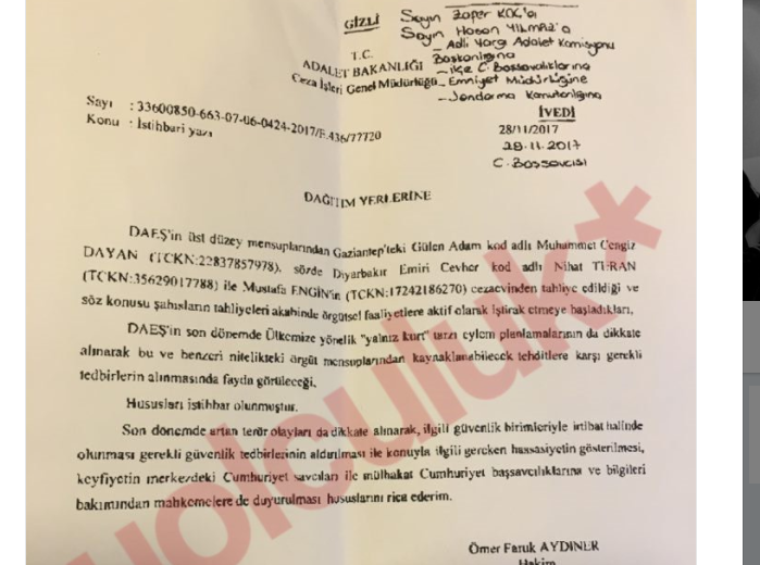 Adalet Bakanlığı: IŞİD üyelerini tahliye ettik, dikkat edin eylem yapabilirler!