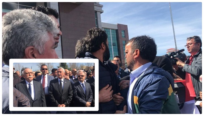 Eskişehir’deki cenaze töreninde aileler rektörün üzerine yürüdü