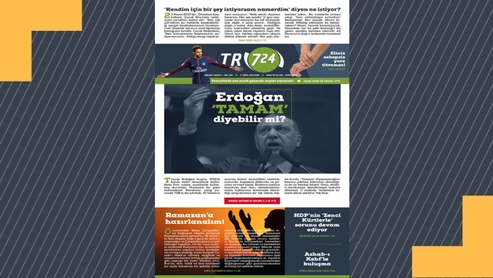 Tr724 | 12 Mayıs Cuma Gazeteniz