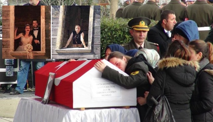 Şehit eşiyle düğününde çektirdiği fotoğrafların aynısı tek başına çekildi