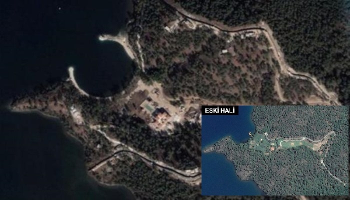 Çevre katliamı havadan görüntülendi: Erdoğan’ın 300 odalı sarayı için binlerce ağaç kesildi, plaj unutulmadı!