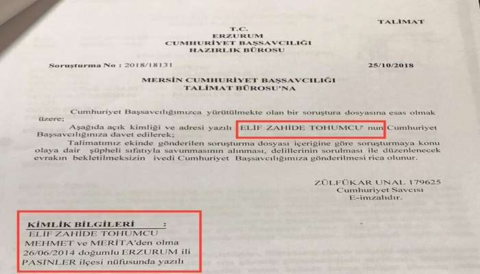 4 yaşındaki Elif Zahide hakkında ‘şüpheli’ sıfatıyla soruşturma açıldı