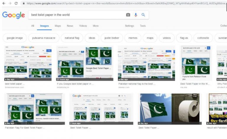 Google’da ‘dünyanın en iyi tuvalet kağıdı’ aramasında Pakistan bayrağı çıkıyor