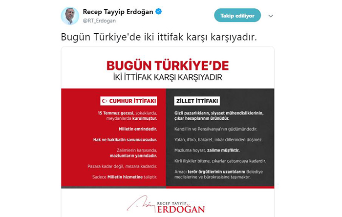 Ürküten tweet’e büyük tepki: Zillet değil milletiz!