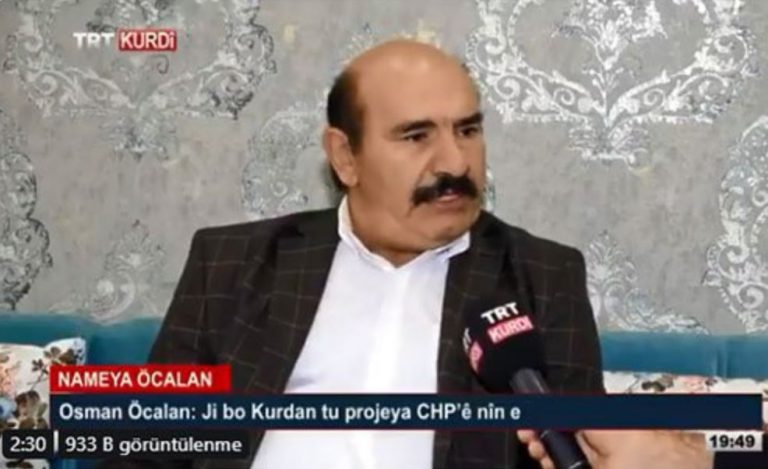 TRT’nin ekrana çıkardığı Osman Öcalan, CHP’yi eleştirdi