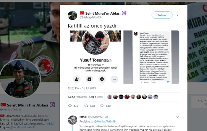 ‘Boğaz Köprüsü’nde boğazı kesilen askeri öğrencinin katili ortaya çıktı’