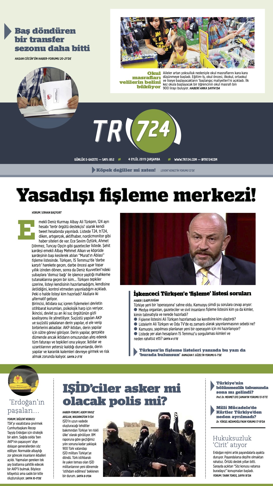 tr724 egazete 4 eylül 2019