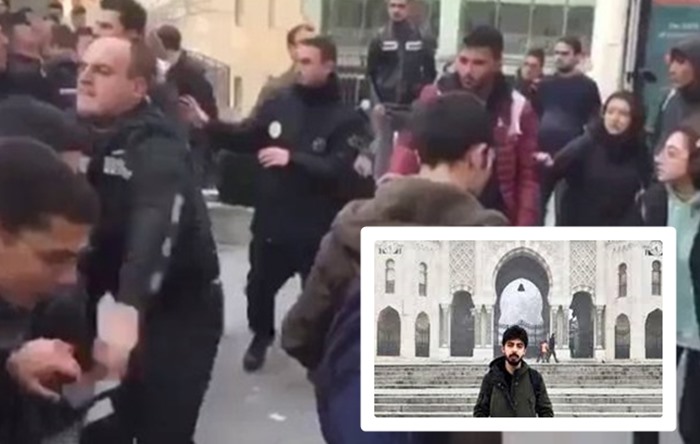 Hayatına son veren arkadaşları için toplanan öğrencilere ‘tekmeli tokatlı’ müdahale