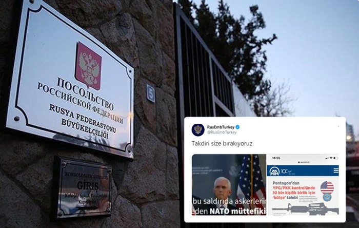 Rusya Büyükelçiliği’nden Türkiye’ye Twitter üzerinden ABD mesajı: Takdiri size bırakıyoruz