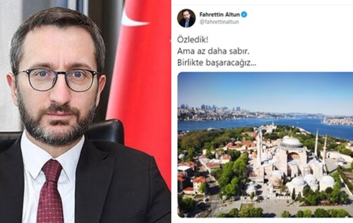 fahrettin altun ve ayasofya
