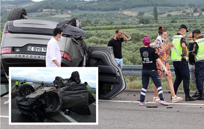 Şarkıcı Alişan, eşinin ve çocuğunun içinde olduğu araçla takla attı