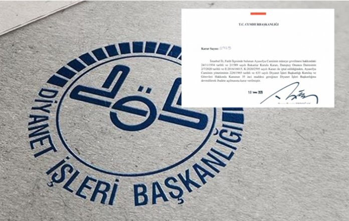 diyanet, erdoğan, ayasofya