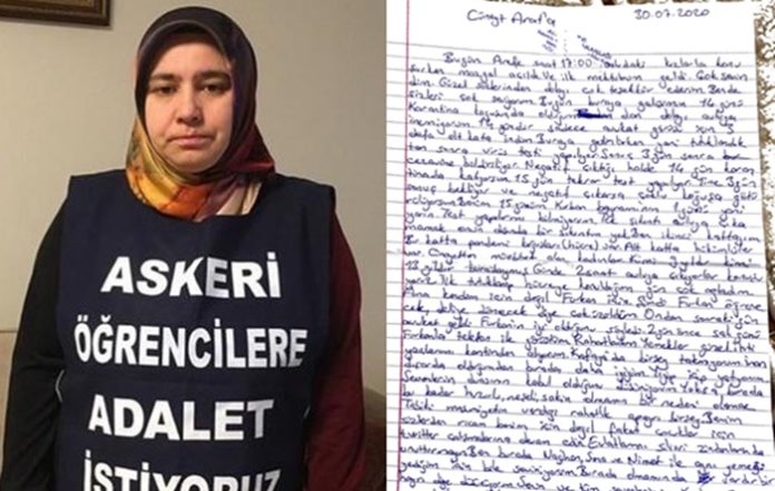 melek çetinkaya, mektup
