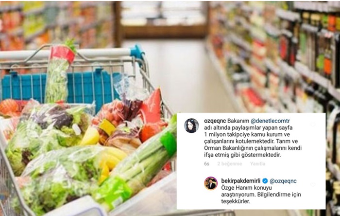 Gıda usulsüzlüklerini yazan siteyi bakanlık çalışanı hedef gösterdi; Bakan, ‘vatandaştan geliyor’ gibi cevapladı!
