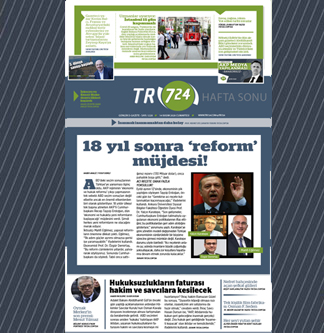 Tr724 | 14-15 Kasım 2020 Haftasonu 1. SAYFA