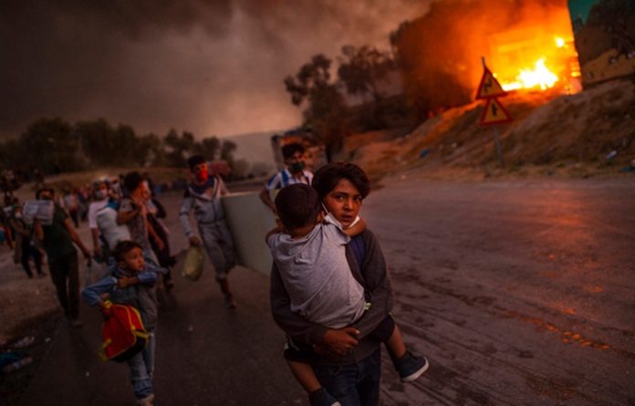 moria'dan kaçan çocuklar