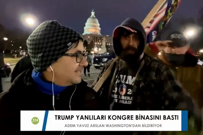 Tr724, basılan Kongre binası önünden CANLI yayında