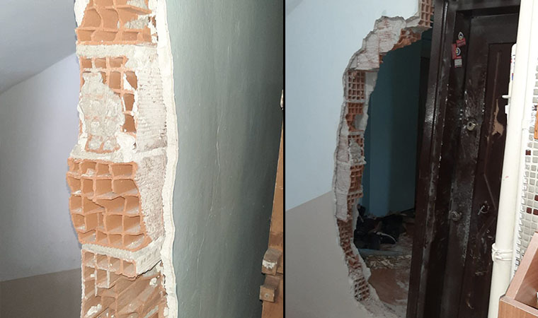 Boğaziçili öğrenciyi evde bulamayan polis balyozlarla evin duvarını yıktı