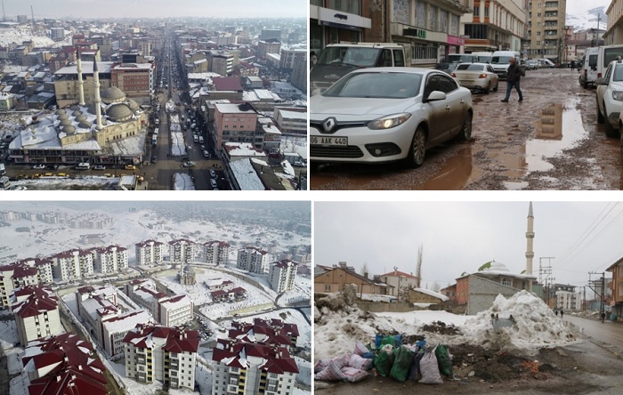 Hakkari’ye tepeden bakan Anadolu Ajansı, çöp yığınları ve çamuru görmedi