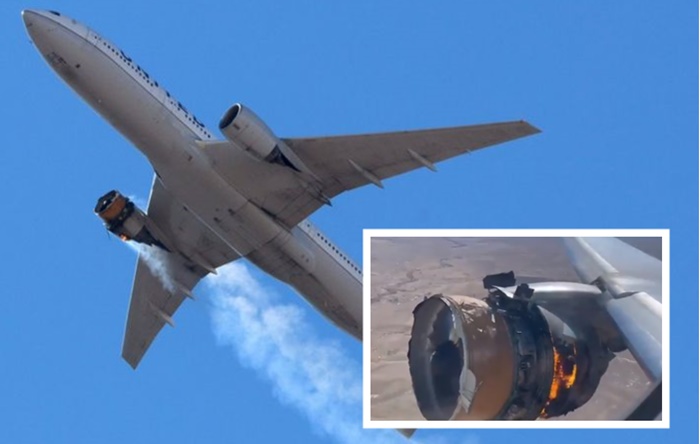 ABD’de motoru alev alan uçak zorunlu iniş yaptı