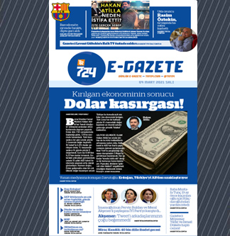 Tr724 | 9 Mart 2021 Salı 1. SAYFA