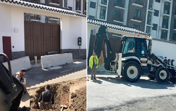 ASKİ’den Çin Büyükelçiliği önünde ‘kayıp kaçak’ kazısı