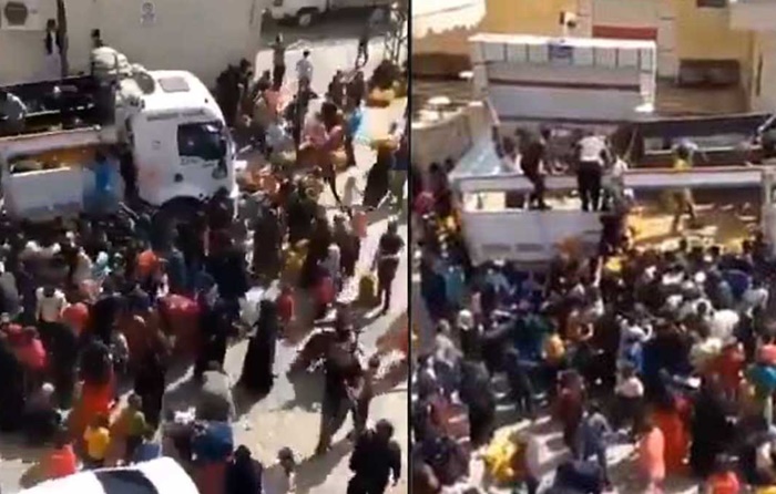 Ücretsiz patates dağıtımında izdiham yaşandı: O anlar kayda girdi