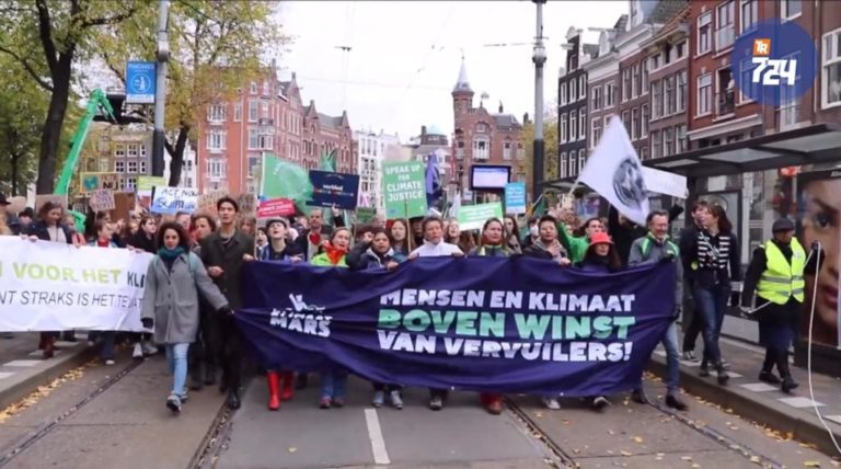 Amsterdam’da 40 bin kişi iklim için sokağa çıktı: İkinci bir gezegenimiz yok