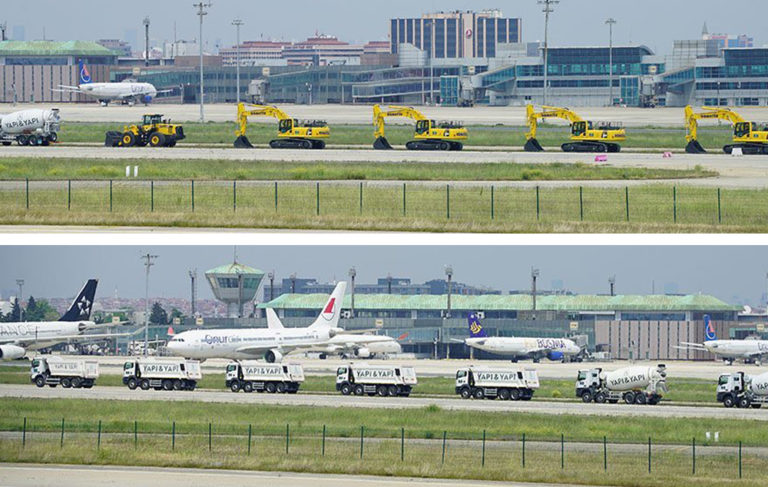 Atatürk Havalimanı’nda yıkım resmen başladı; pistler kırılıyor