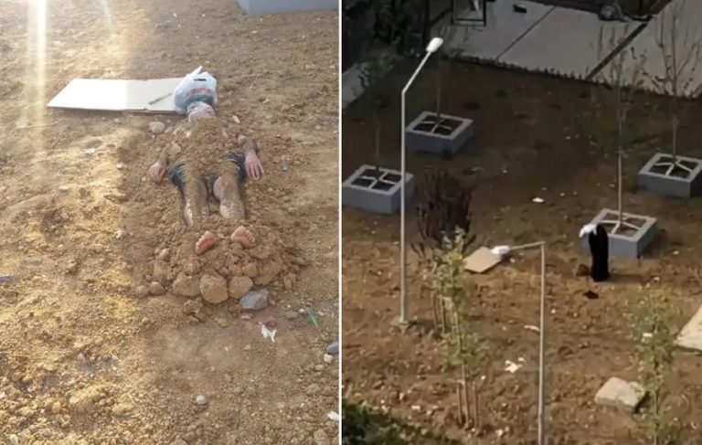Elektrik çarpan kocasını canlı canlı toprağa gömüp başında dua etti! 