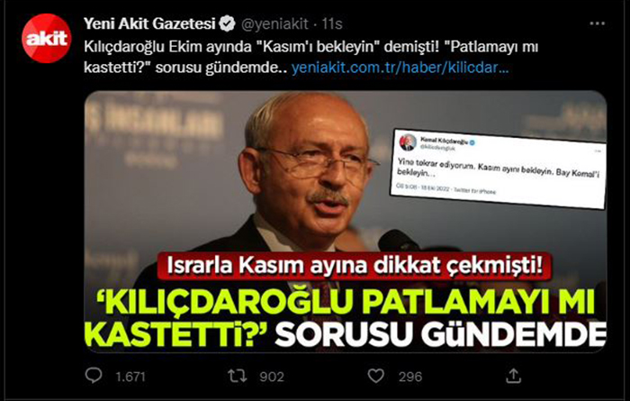 Akit’ten akıl almaz provokasyon; CHP, suç duyurusunda bulunacak