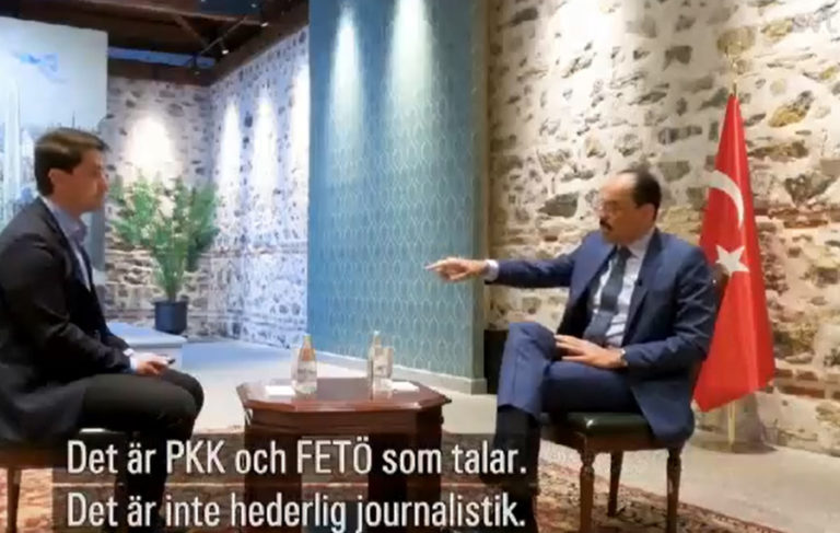 İbrahim Kalın, İsveçli gazetecinin sorularına kızdı, röportajı yarıda kesti