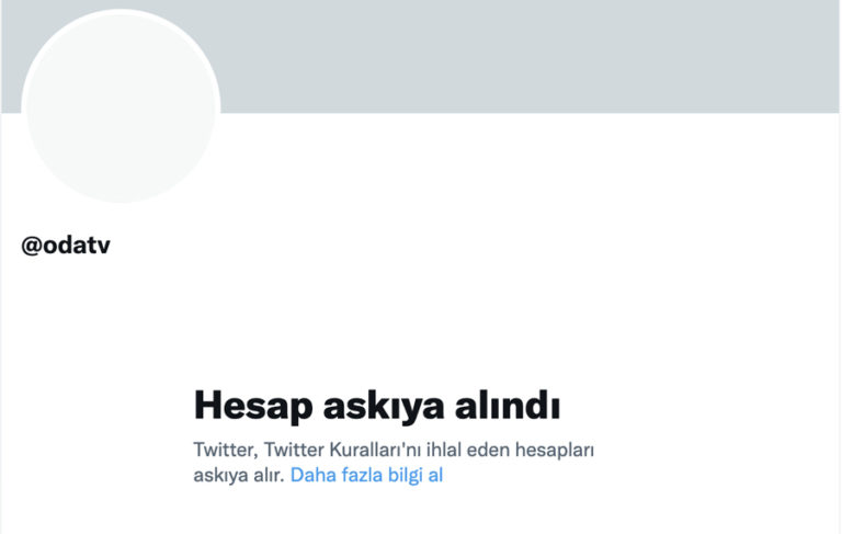 Oda TV’nin Twitter hesabı askıya alındı