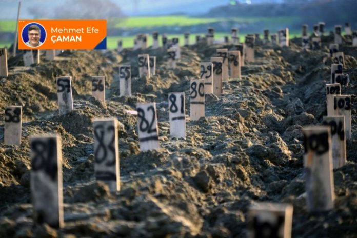 deprem toplu mezarlık