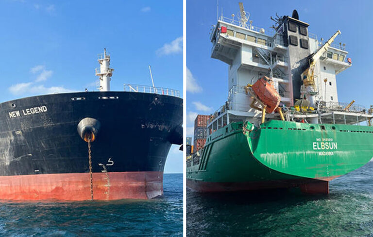 İstanbul’da iki gemi çarpıştı