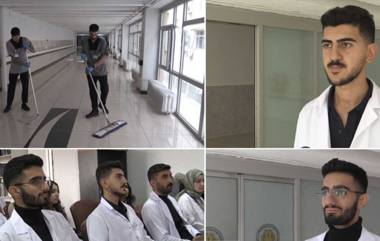 Diyarbakır’da iki tıp öğrencisi hastaneye temizlik personeli olarak atandı