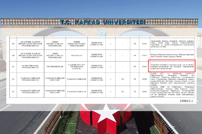 Adrese teslim kadro; veterinerlik fakültesi için ‘atlı okçuluk belgesi’ şartı!
