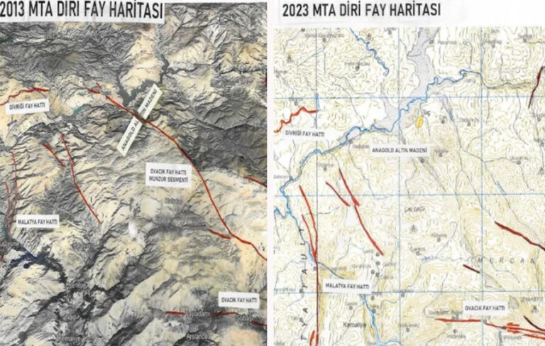 MTA, İliç’te Anagold madeninin altından geçen fay hattını silmiş!