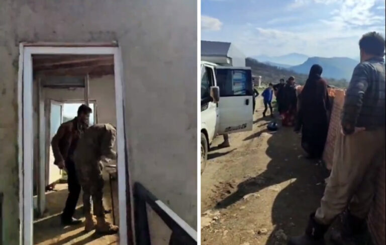 Hakkari’de köy girişine X-Ray cihazı konuldu