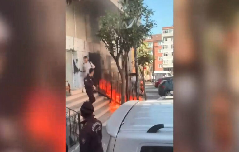 Müteahhit tahliye kararıyla gelince binayı ateş verdi