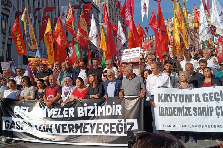 İstanbul’da ‘kayyım’ protestosu: Halkın iradesi gasp ediliyor, bu bir darbedir