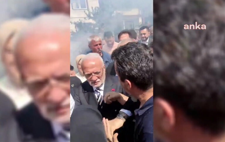 Kooperatif mağdurları AKP’li Mustafa Elitaş’ı protesto etti