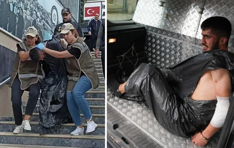 Kadın polisi şehit eden saldırgana çöp poşeti giydirildi, hayvan aracına bindirildi!