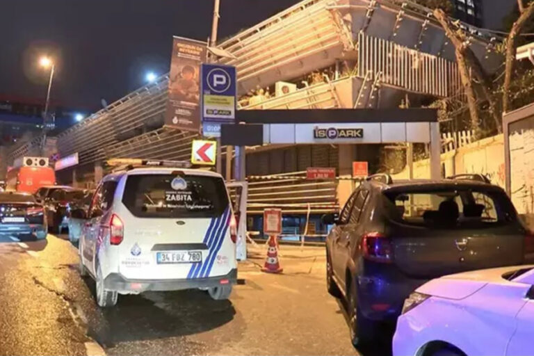 Beyoğlu’ndaki İSPARK Tepebaşı otoparkı çatlaklar sebebiyle kapatıldı