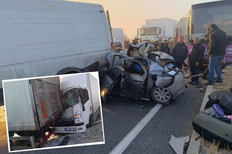 Van’da zincirleme kaza: 50 araç birbirine girdi; 2 ölü, 40 yaralı